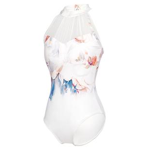 艾舞戈新款芭蕾舞练功服吊带成人女印花油画基训形体服高胯体操服