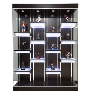 手办展示柜带灯玩具玻璃展柜烟酒商用展示架高达模型展示柜收纳柜