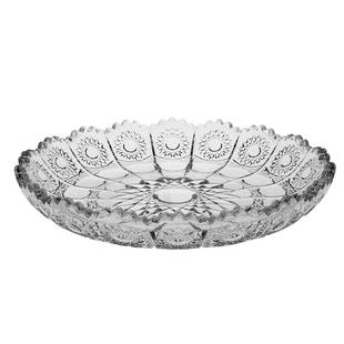 进口原装Crystal bohemia水晶玻璃点心盘糖果水果盘客厅礼品摆件