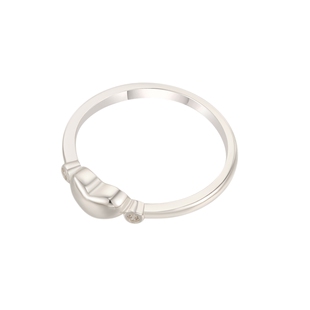 AJIDOU阿吉豆戒指女925银爱心高级时尚百搭叠戴学生送礼手环戒指