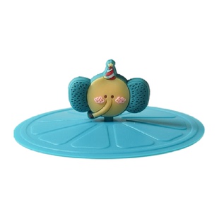 舍里食品级卡通杯盖硅胶防尘盖通用水杯配件耐高温碗盖马克杯盖子