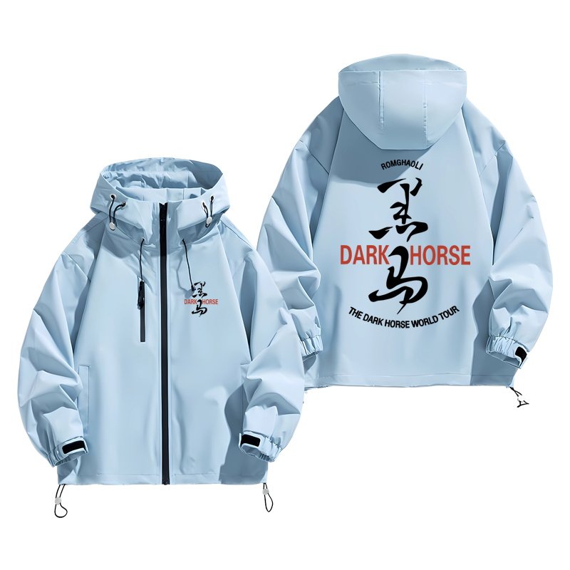 连帽秋冬新款宽松防风冲锋衣
