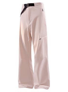 稻草人软壳冲锋裤女士秋冬季加绒加厚休闲裤防风防水工装滑雪裤男
