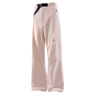 稻草人软壳冲锋裤女士秋冬季加绒加厚休闲裤防风防水工装滑雪裤男