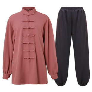 八段锦练功服女太极服女新款高端太极练功服装春秋改良品牌太极服