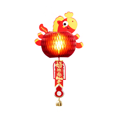 2026马年立体蜂窝手工灯笼挂件