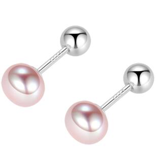 999纯银天然珍珠耳钉女螺丝拧扣养耳洞高级感小耳环秋冬爆款耳饰