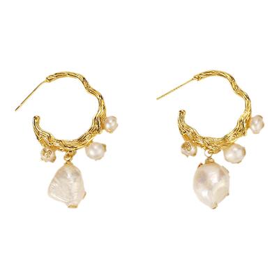 Timeless碎金复古巴洛克珍珠耳饰