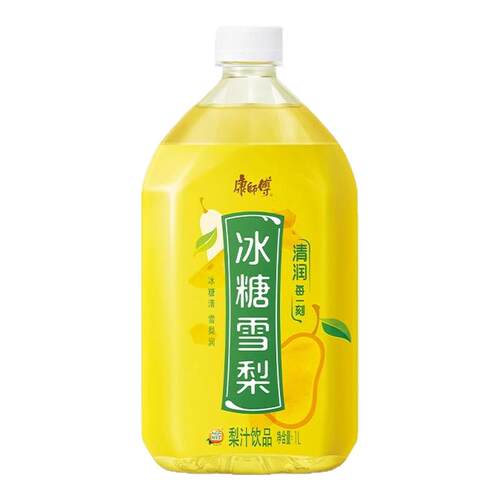 康师傅冰糖雪梨1L大瓶装解渴饮料熬制聚会糖水梨汁饮品整箱批