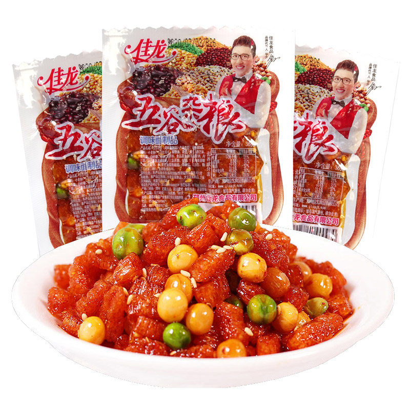 佳龙五谷杂粮青豆辣条面筋整箱