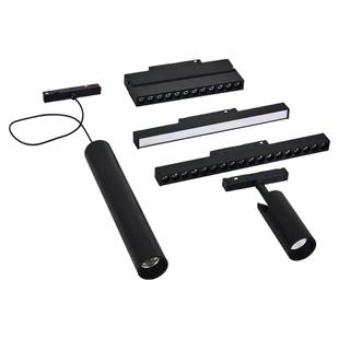 磁吸轨道灯套装LED无边框嵌入式射灯泛光线条餐厅客厅卧室无主灯