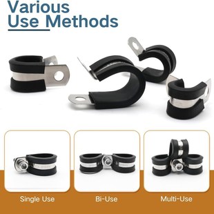 跨境批发25PCS盒装 304R型组合卡箍 5种不锈钢胶条软管夹尺寸套件