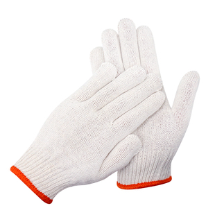 满120只包邮劳保手套棉纱手套线手套纱工作白防护按只拍四季春