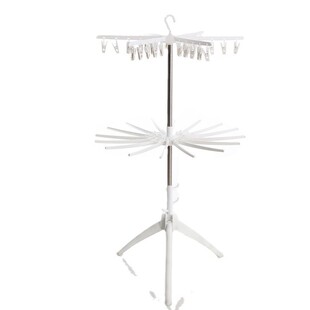 简简风百货婴儿晾衣架儿童挂衣架多功能折叠宝宝家用室内晒尿布架