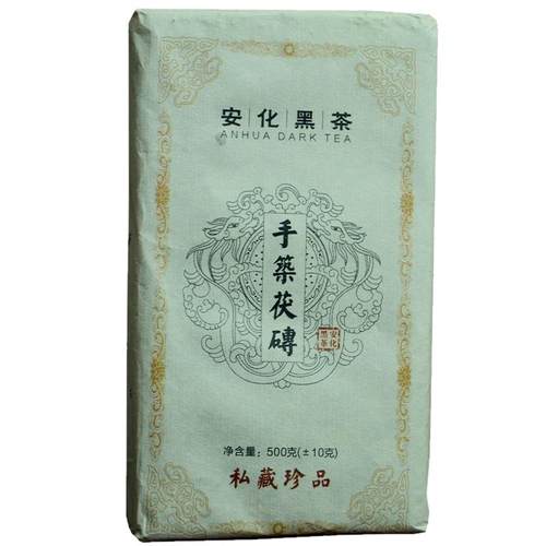 湖南安化黑茶陈年老茯砖金花黑茶正宗茶叶正品一斤装砖茶安华黑茶