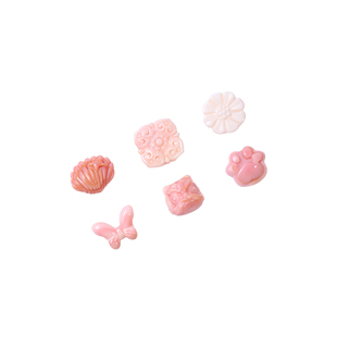 女王贝雕刻件珠子散珠diy手链手串隔珠单颗配珠屁桃爱心贝壳配件
