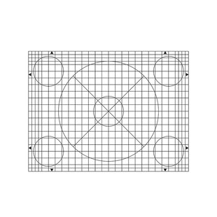几何失真畸变测试卡 摄像机照相机镜头 安防监控畸变chart400*300