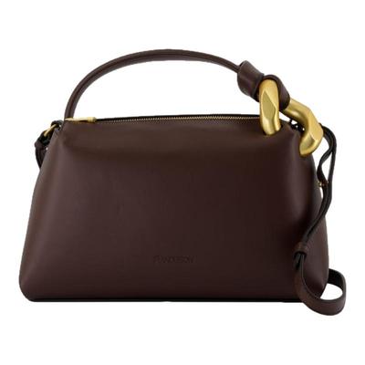 J.W. Anderson Jwa Corner斜挎包皮质棕色