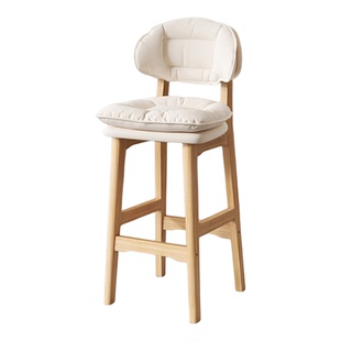 吧台椅子轻奢高级感酒吧高脚凳家用吧台凳久坐不累高脚腿靠背椅子