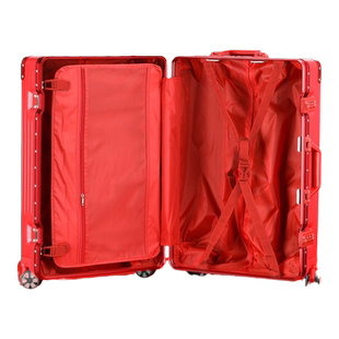 陪嫁箱红色行李箱结婚新娘拉杆箱女24寸婚礼嫁妆箱长箱厮守皮箱子
