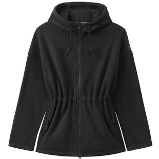 AIGLE艾高Polartec200保暖耐穿拉链连帽抓绒休闲法式上衣女士外套