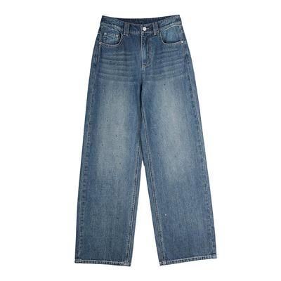 ELLE法式时髦钉钻牛仔裤