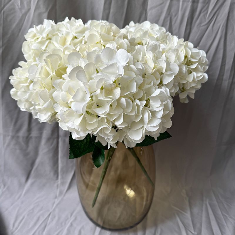 仿真花3D打印单支大绣球胶片手感绣球软装家居婚庆装饰绣球花