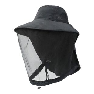防晒防蚊虫遮阳帽子男女夏季户外面罩大檐防紫外线钓鱼露营登山帽