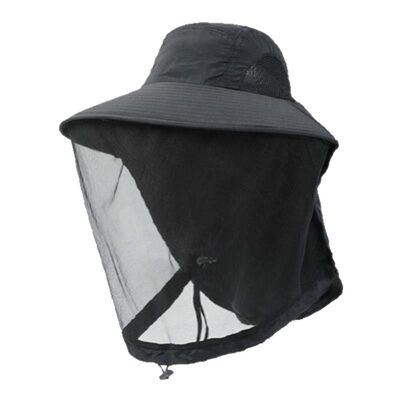 网纱面罩防蚊虫遮阳帽子