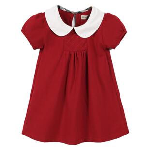 女童连衣裙纯棉红色女宝宝周岁礼服夏季公主裙儿童裙子伯米吉童装