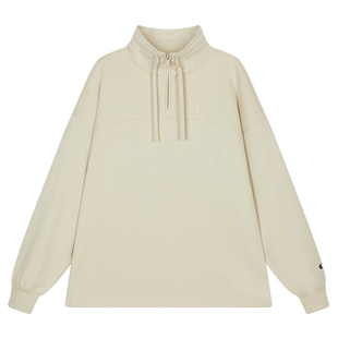 Champion冠军立领卫衣女25冬季新款半拉链休闲刺绣都市运动秋格调