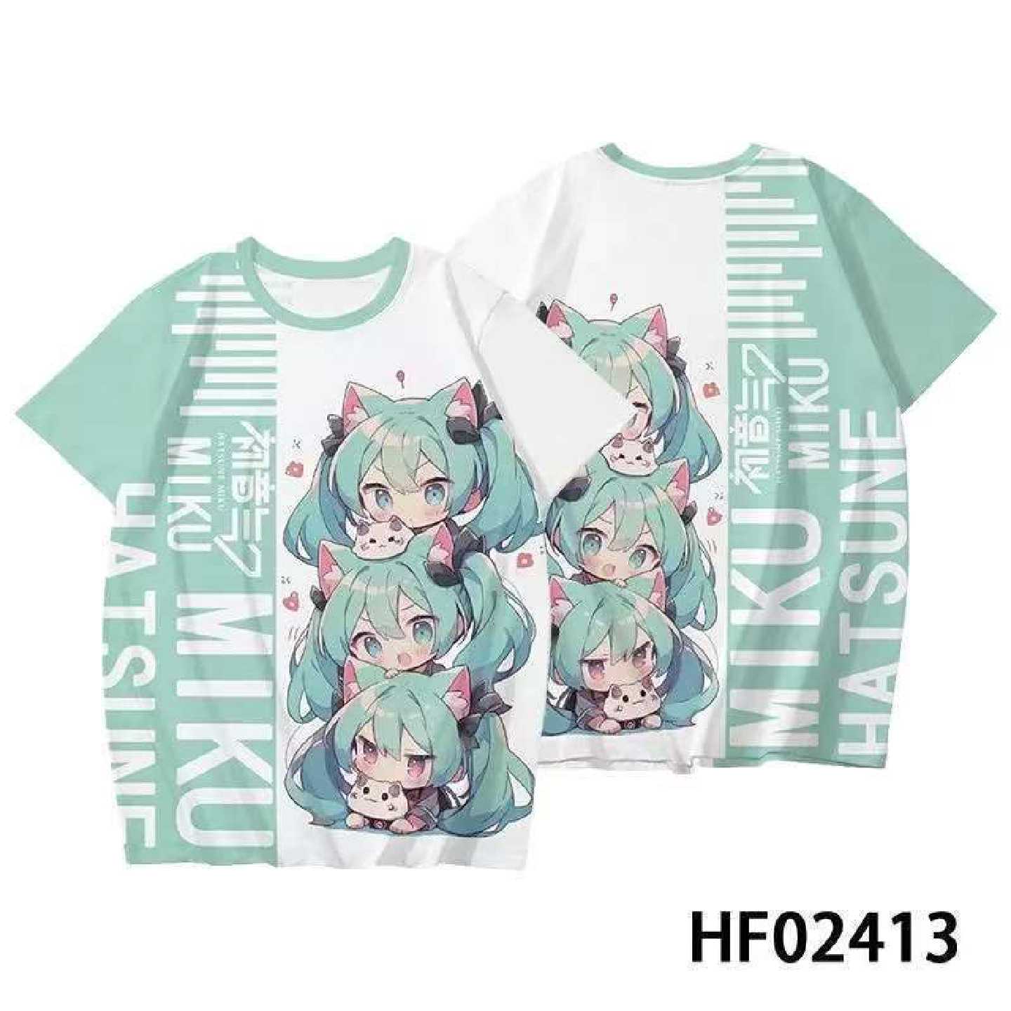 MIKU初音未来周边短袖T恤男女夏季 虚拟主播二次元学生青年上衣服
