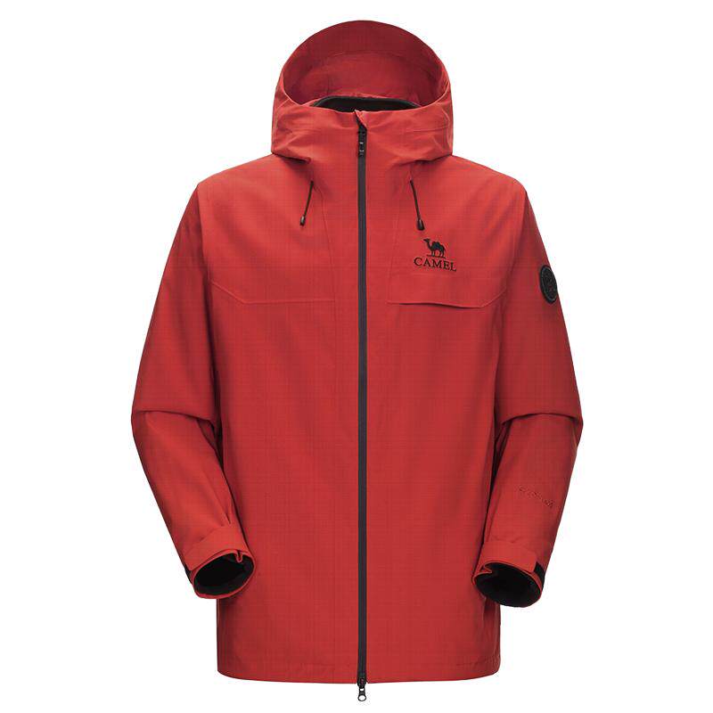 骆驼雨神冲锋衣2.0版冲锋衣男款三合一防水登山服女户外红色外套