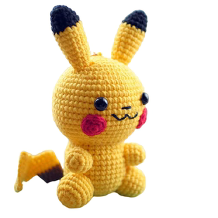 手工编织玩偶DIY材料包自制毛线钩织皮卡丘草莓兔兔莲花佛陀挂件