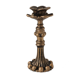 复古森林法式仿古做旧金色烛台装饰摆件礼物欧式婚礼摆台陈设道具