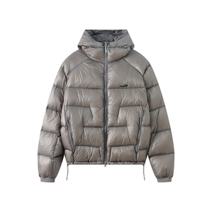 江南先生NewJNXS轻盈保暖800蓬95白鸭绒户外防风连帽面包羽绒服冬