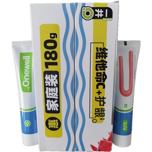 一夫一井牙膏西瓜冰淇淋维他命C护龈清新口气洁齿薄荷木糖醇180克