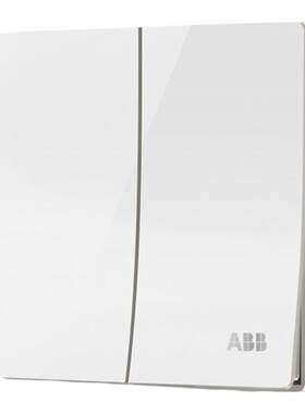 abb开关插座曲面轩致典雅白单