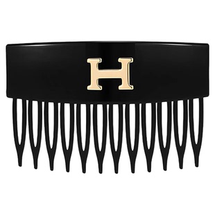 韩系金标H字母倒插梳发夹女前额侧边碎发整理神器高颅顶头饰发梳