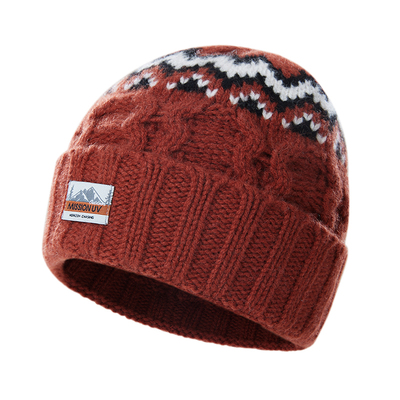 MISSIONUV女士纯羊毛保暖毛线帽