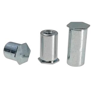 盲孔碳钢镀锌压铆螺柱压板螺母柱M3压卯螺柱BSO-3.5M3*-L底孔5.4