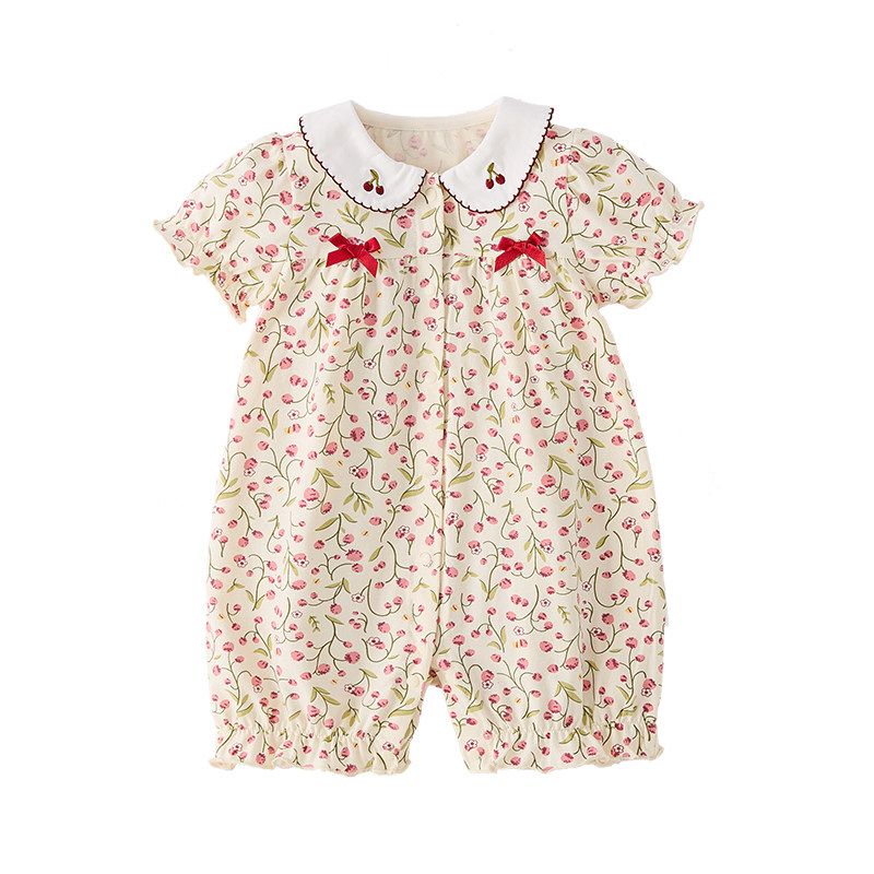 婴幼儿爬服夏季新生幼儿薄款A类儿童夏装衣服透气宝宝爬服小女孩