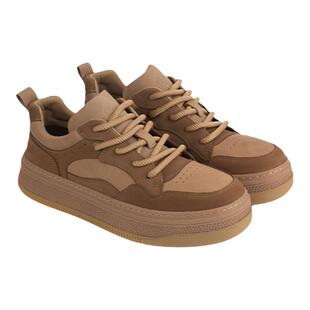 和诚行 秋冬款真皮系带板鞋男鞋时尚百搭厚底休闲鞋1050132