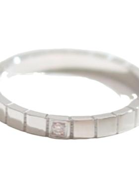 时尚简约小冰块素圈戒指