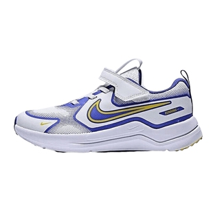 Nike耐克男女童鞋GS魔术贴运动鞋白色缓震专业跑步鞋HM4400-101