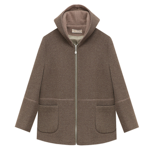 妈妈毛呢外套春装2026新款中老年人女春秋冬洋气短款红色呢子大衣