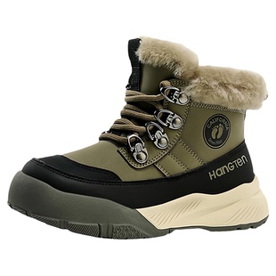 HANGTEN欢腾儿童雪地靴男童女童冬季加绒加厚防水防滑大棉鞋男孩