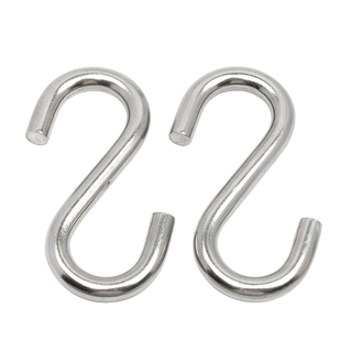 S钩子 304不锈钢S型钩S形挂钩S勾子工业用挂钩便利挂钩金属壁挂钩