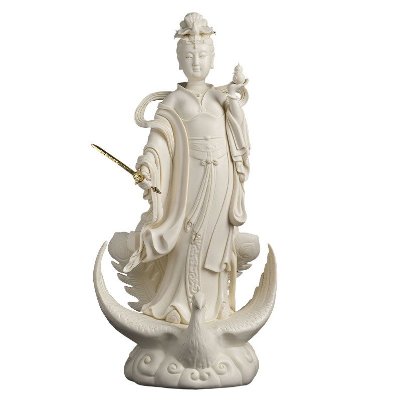戴玉堂陶瓷周金田《九天玄女》九天娘娘神像家用供奉摆件玄母天尊