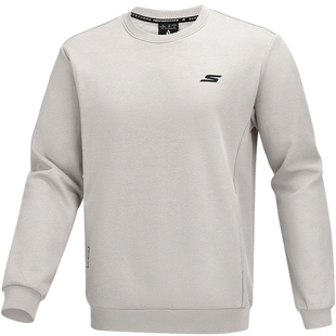 斯凯奇秋冬季新款男款卫衣针织套头衫舒适针织保暖休闲运动衫